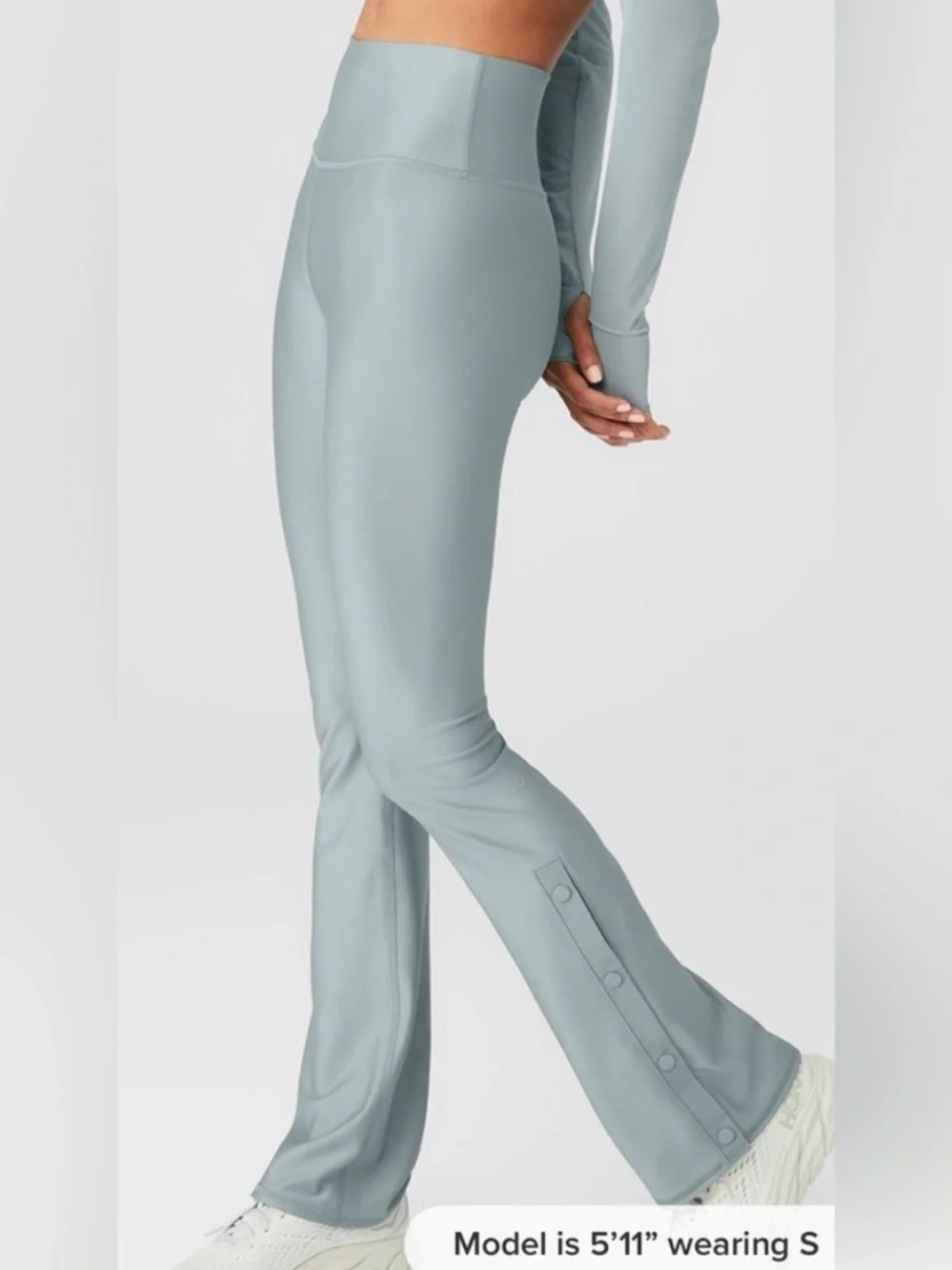 ALO Yoga Airlift Game Changer High Waist 7/8 Flare Leggings- Cosmic Grey/ Size M